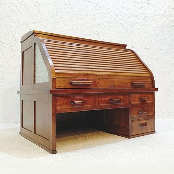 簿記机・和製ライティングデスク｜昭和初期のレトロモダンな収納デスク