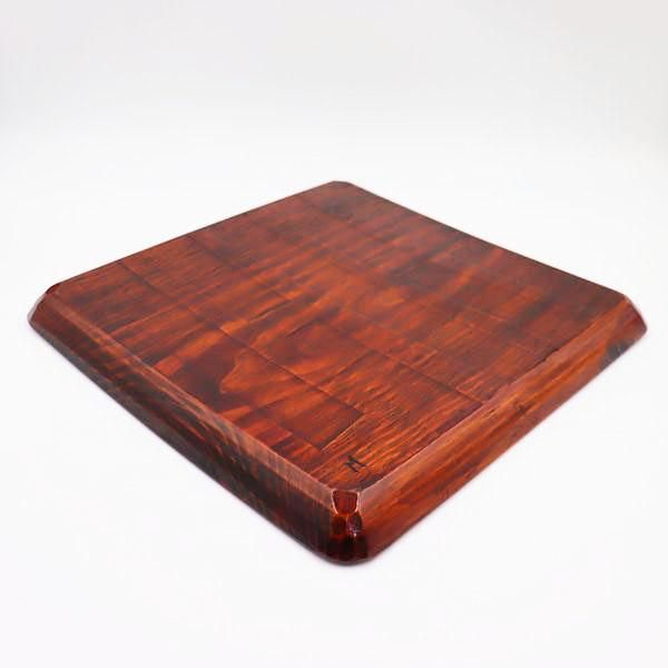 手作業の讃岐彫くり抜き四方盆 使い込むほど味わい深く