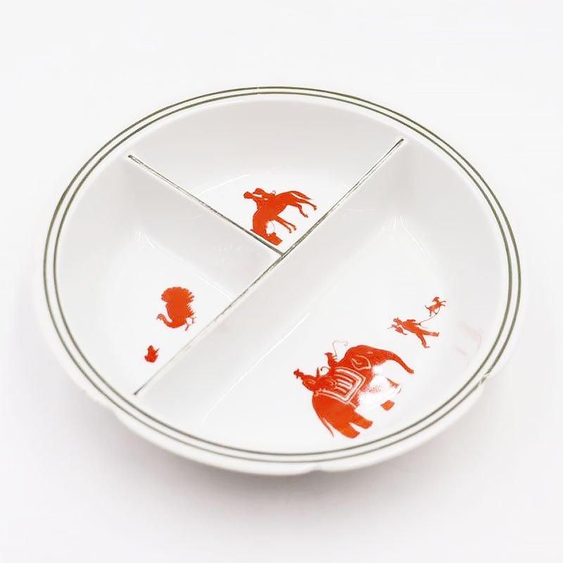 オールドノリタケ 大正ロマン 仕切り皿ボウル 動物デザイン 洋食器