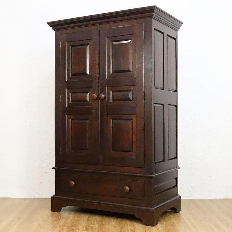 キャビネット 民芸キャビネット 大容量 ナラ材 昭和中期