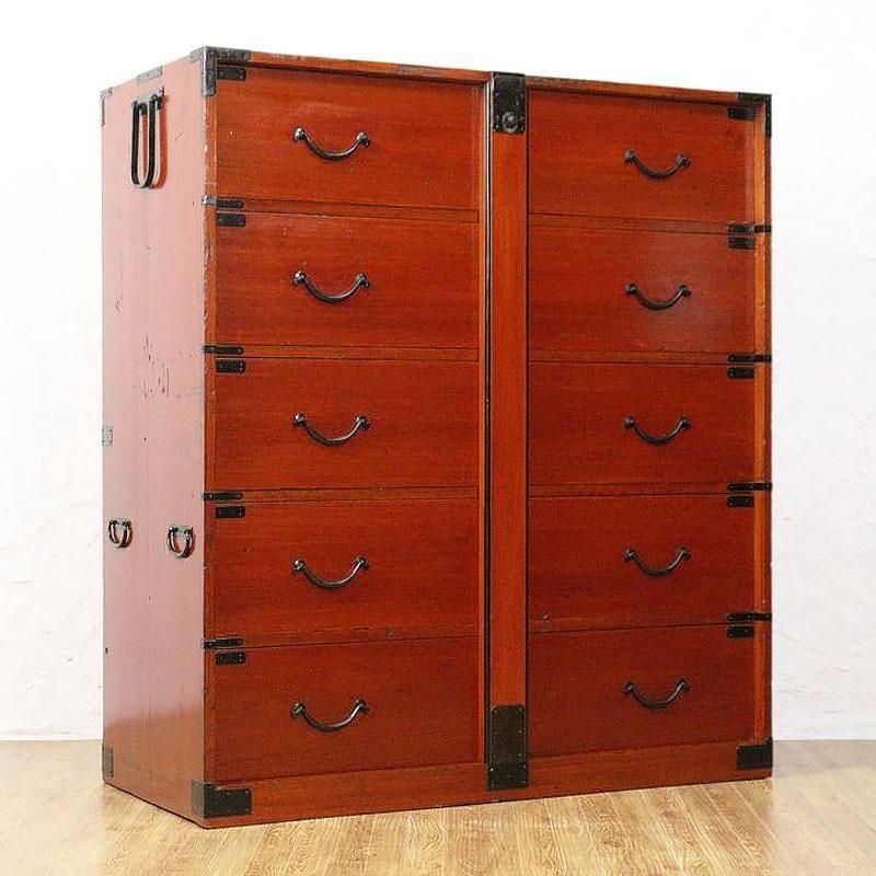 大正昭和初期の幅広箪笥｜内桐仕立て 106cm