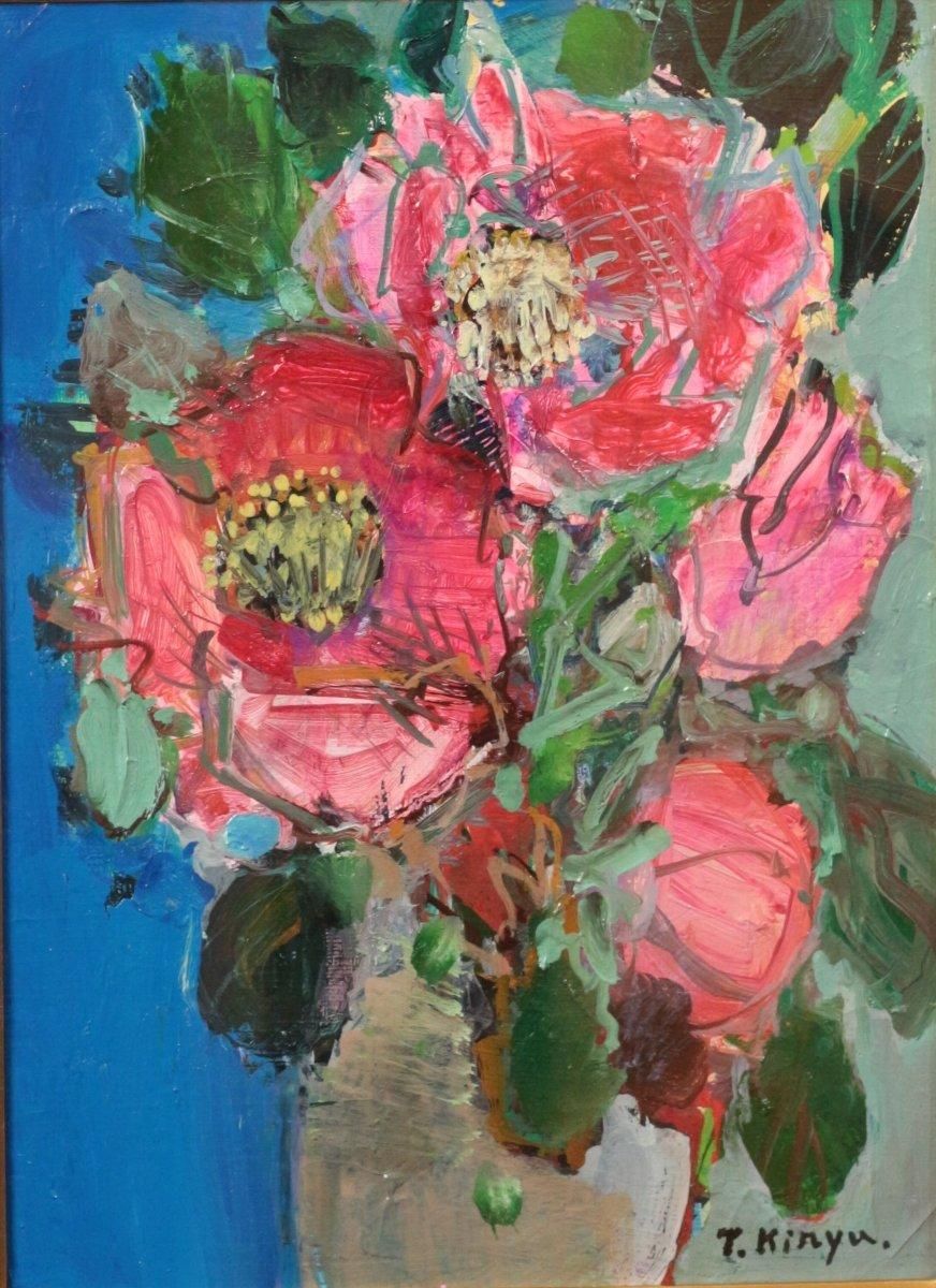 油彩 桐生照子 ｢花 F4｣ 商品番号07061001- 絵のある暮らし・絵になる