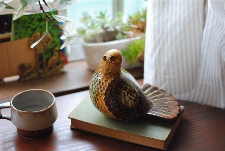 デンマーク製 スーホルム 陶器 鳥のオブジェ ヴィンテージ