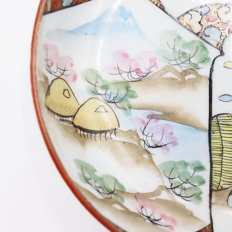 大正時代のアンティーク九谷焼小皿 縁起物柄