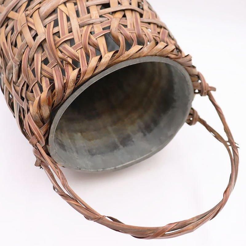 大正時代のアンティーク竹籠 花器 和風オブジェ