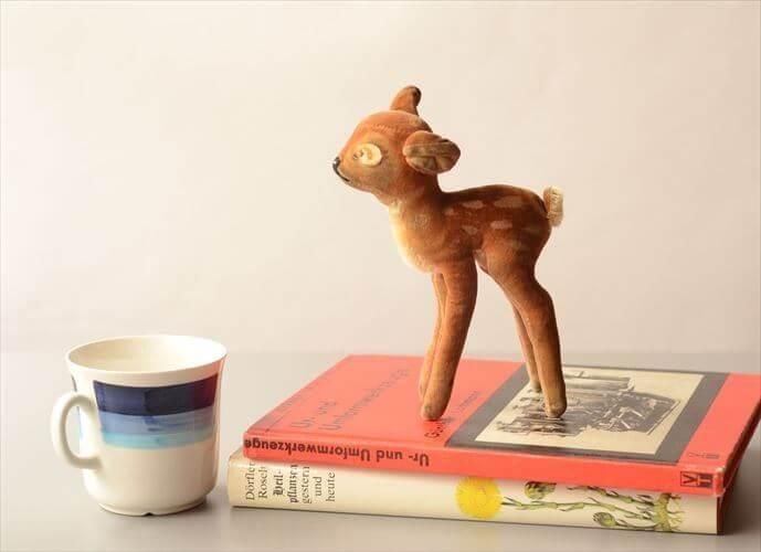 ドイツ製アンティークバンビぬいぐるみ 希少な一点もの