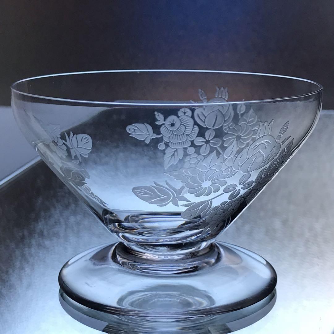 オールドバカラ ブーケシャンパングラス アンティーククリスタル