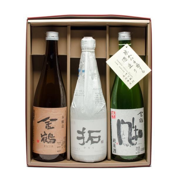 金鶴ギフト720ml3本セット販売 - 立原酒店（新潟・上越） - 雪中梅・金