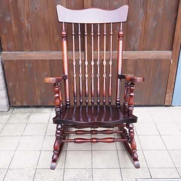 美品 希少 松本民芸家具 コームバックロッキングチェア ミズメザクラ