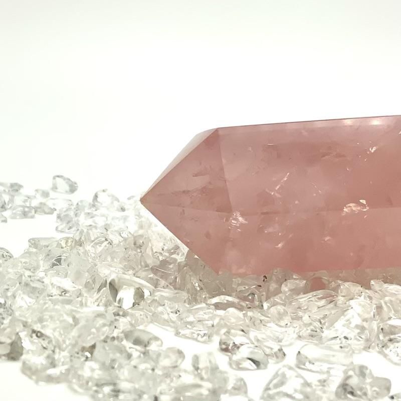 レインボーローズクォーツ ポイント 】 紅水晶 ピンク 桃色 インテリア