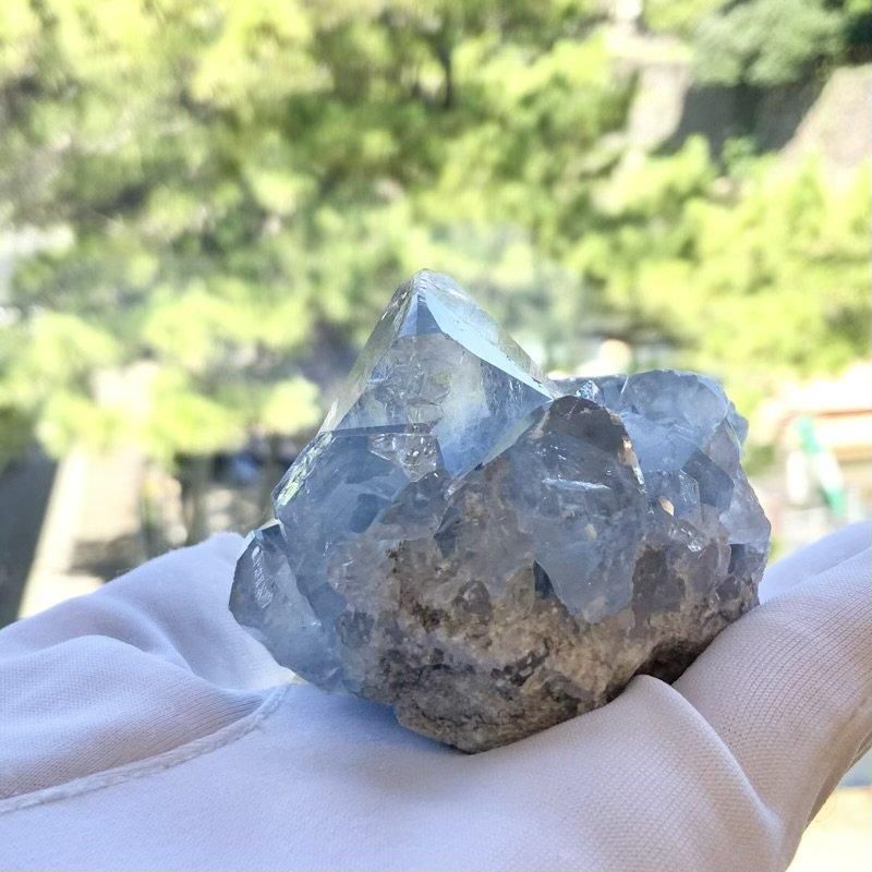 セレスタイト クラスター 】 天青石 癒し ヒーリング 水色