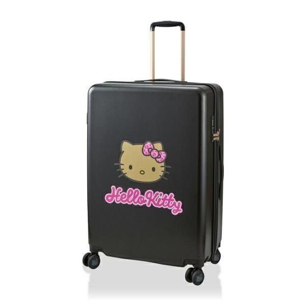 サンリオ 日焼け キティ スーツケース 83L (ブラック) キャリーケース