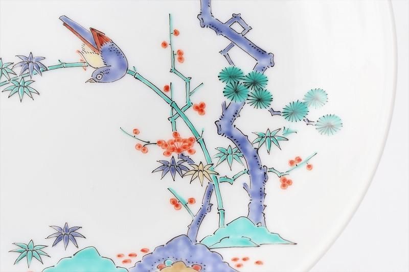 柿右衛門窯 梅鳥文4寸額皿