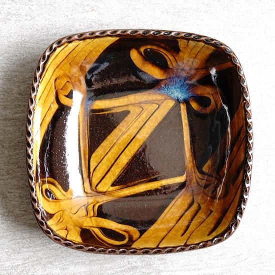 熊本県 ふもと窯 大鉢 スリップウェア 熊本県 ふもと窯 大鉢 スリップ