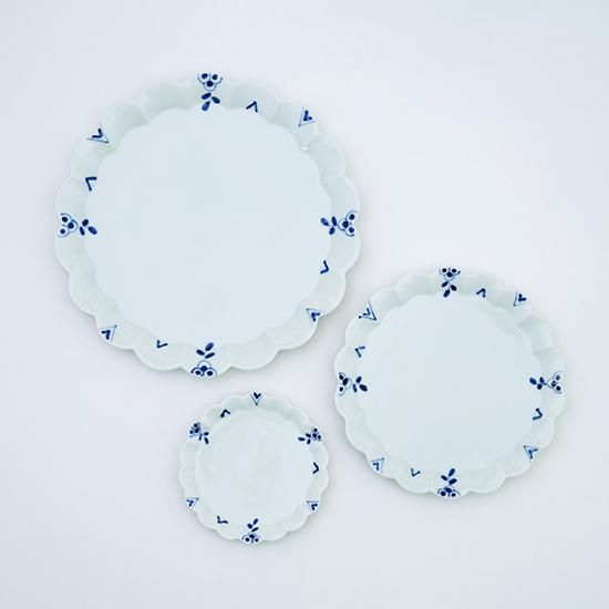 剣先小花（青） フラワープレート（3サイズ） - 有田焼窯元 皓洋窯