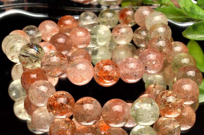 煌めきたっぷり フェルドスパーサンストーン 8.5mm ブレスレット 1個