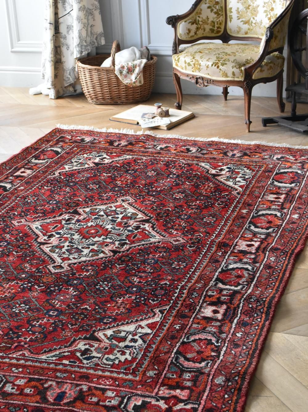 ブラウン ベージュ 大判/ダスティワインレッドとカフェオレ