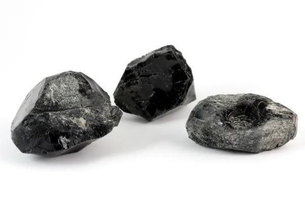 長野県和田峠 高見沢鉱山産 黒曜石 原石 3個セット143g｜国産 天然石