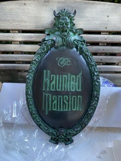 Haunted Mansion ホーンテッドマンション ゲートプレート 実物大 看板