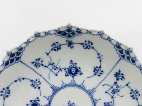 ロイヤルコペンハーゲン ボウル□ブルーフルーテッド フルレース