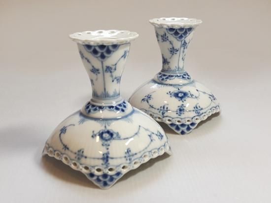 ロイヤルコペンハーゲン ブルーブルーテッド フルレース キャンドル