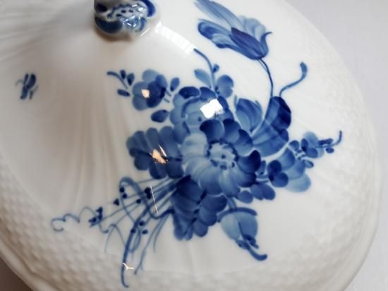 ロイヤルコペンハーゲン ボウル□ブルーフラワーカーブ 蓋つき