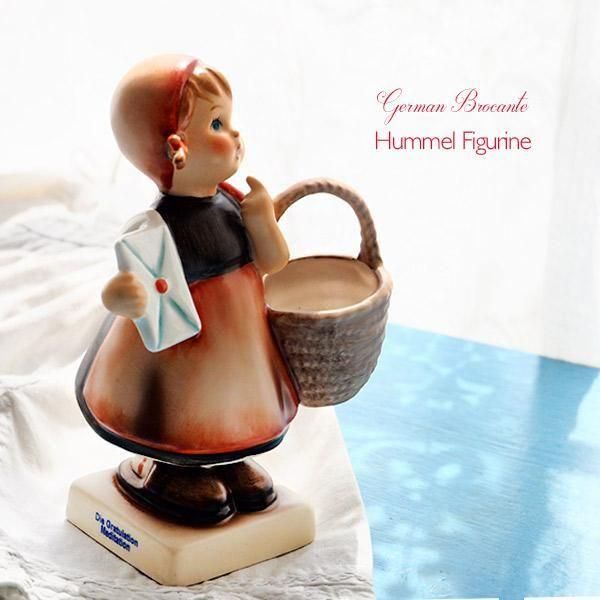 送料無料】ドイツ ヴィンテージ 陶器人形 手紙を届ける少女 フンメル