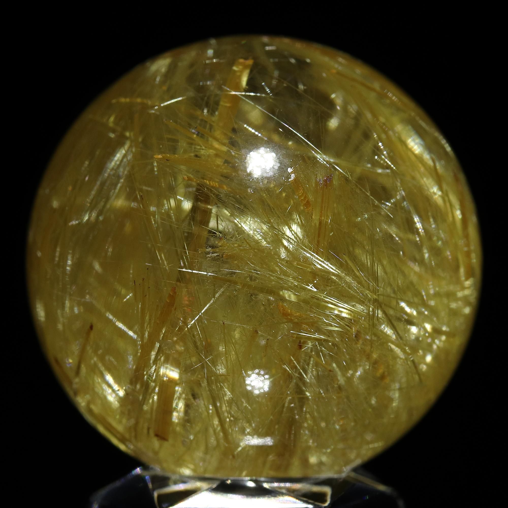 極上/無色透明に近い水晶且つ黄色味よりのゴールドルチル】タイチン