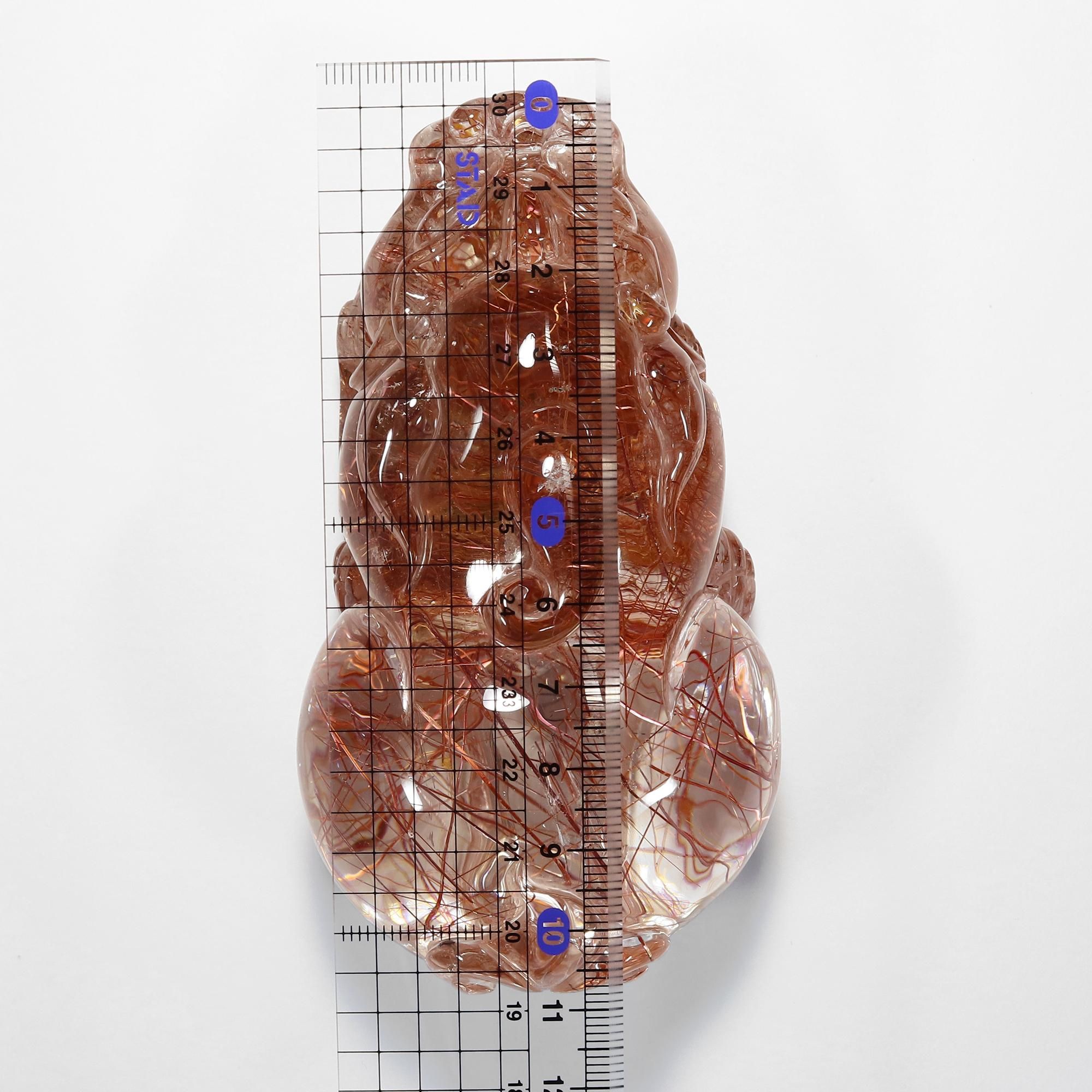 超希少/大型ヒキュウ/厳選一点物】レッドルチルクォーツ 貔貅(ヒキュウ