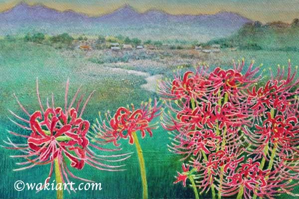 曼珠沙華 - 脇屋主三の絵画販売専門店