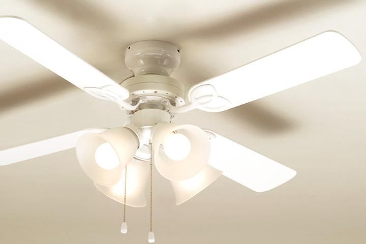 4灯シーリングファンライト 代引き不可 Farnell ホワイト｜デザイン