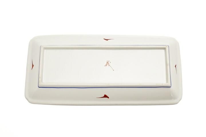 8号長皿 長角皿 草花鳥絵変わり 絵違い5枚セット / 山田義明