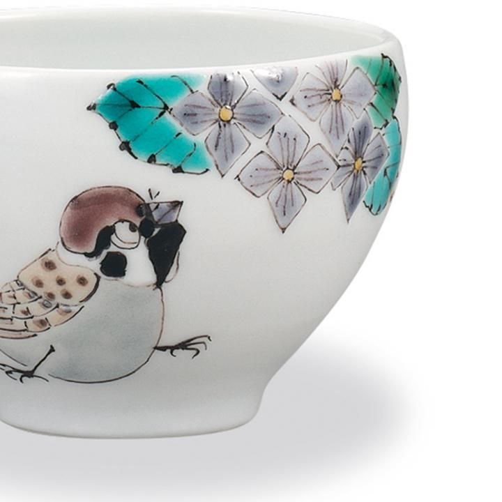 雀と桜の九谷焼花入 雀と桜の九谷焼花入 雀と桜の九谷焼