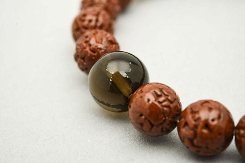全宗派】腕輪念珠 金剛菩提樹 茶水晶 10mm玉 男性用 - 仏壇仏具なら