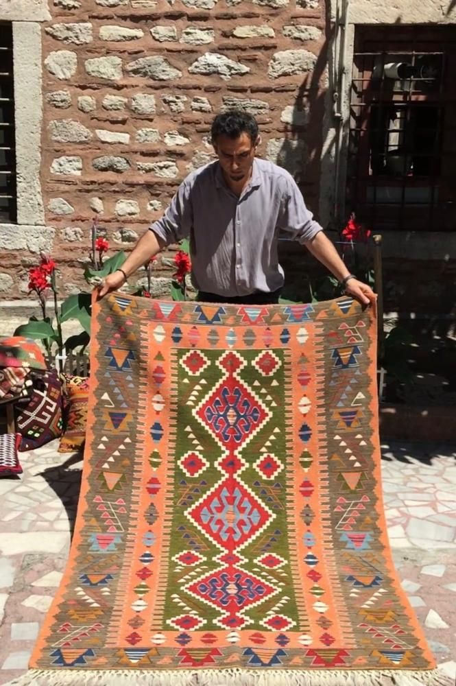 新しいキリム/トルコキリム・カイセリ/約187×120cm - 手織り絨毯