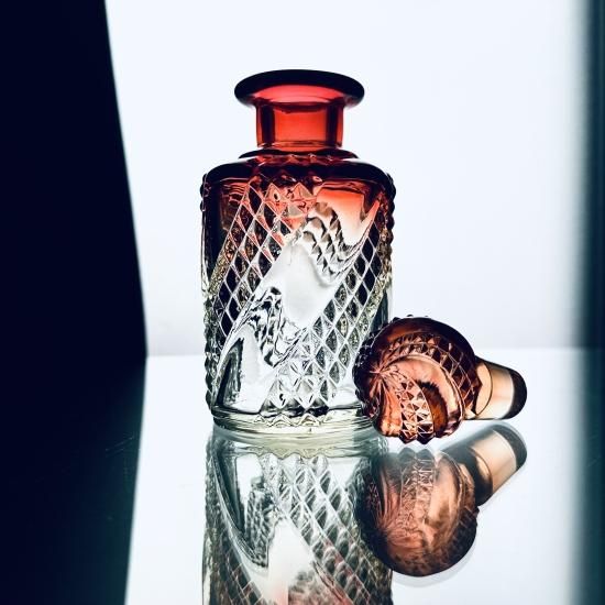 薔薇色のオールドバカラ セルポンティーヌの香水瓶 #大24【1916年