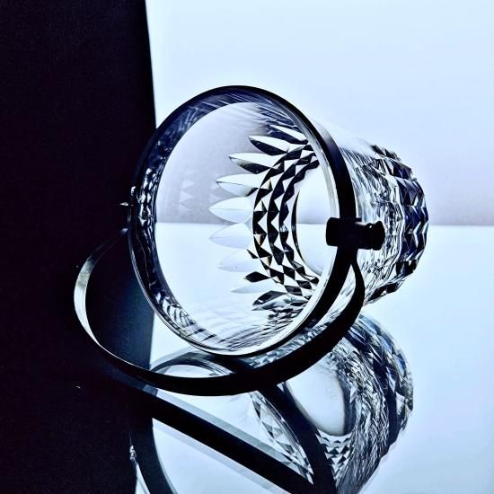 輝くオールドバカラ シンプルな美しさ 銀取手のアイスペール【1936年