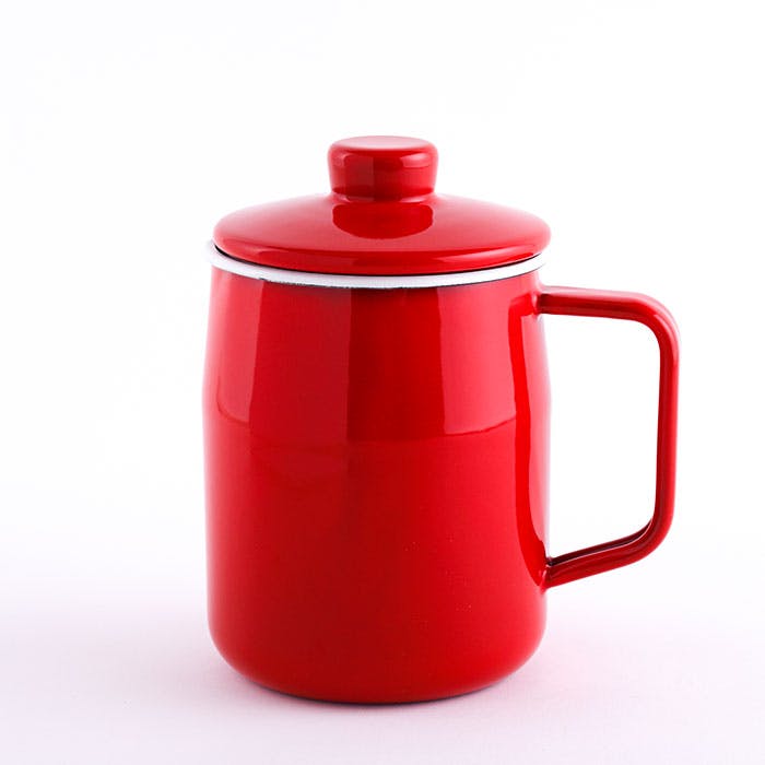 富士ホーロー フィルト オイルポット ホーロー 1.0L 二重こし網