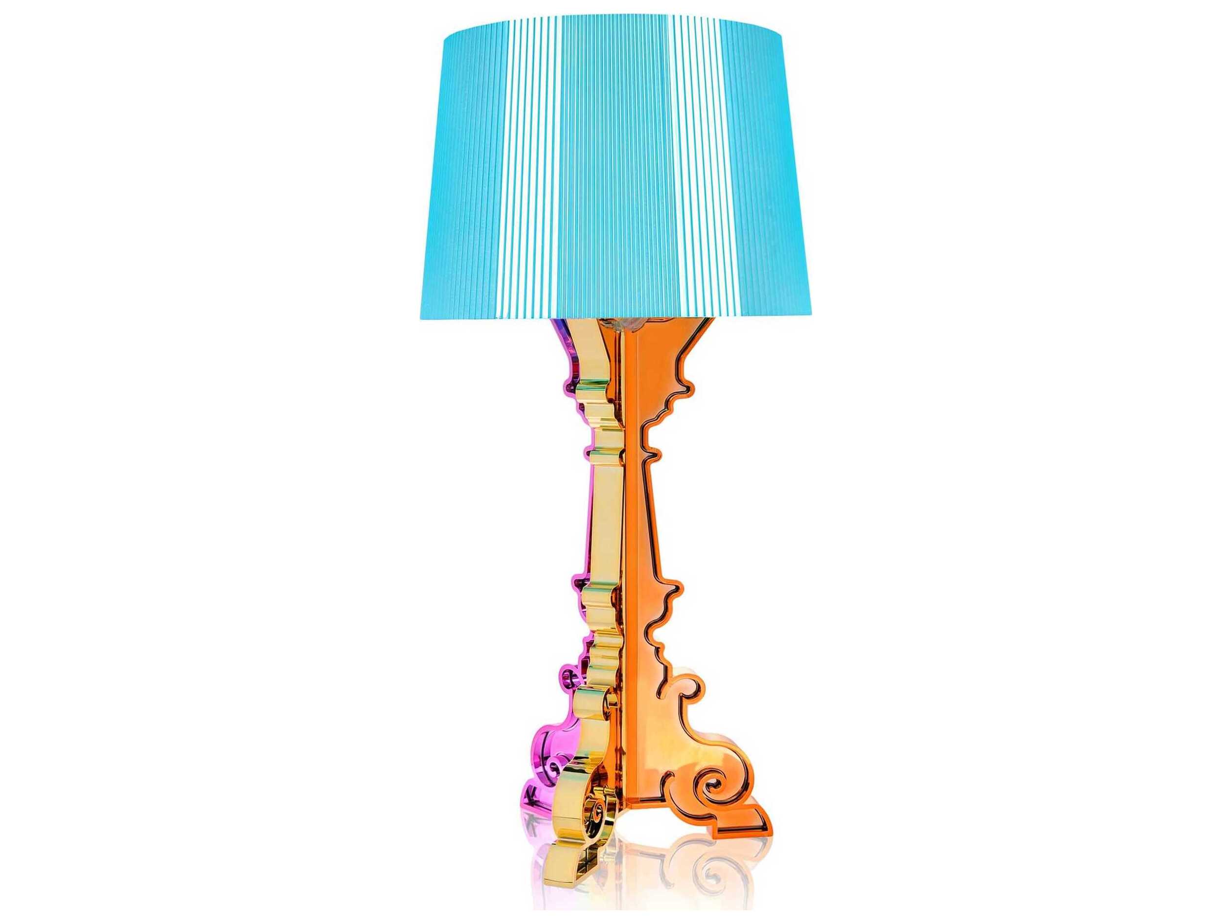 Kartell Bourgie Multied Light Blue Orange LED Buffet Lamp | KAR9072X3