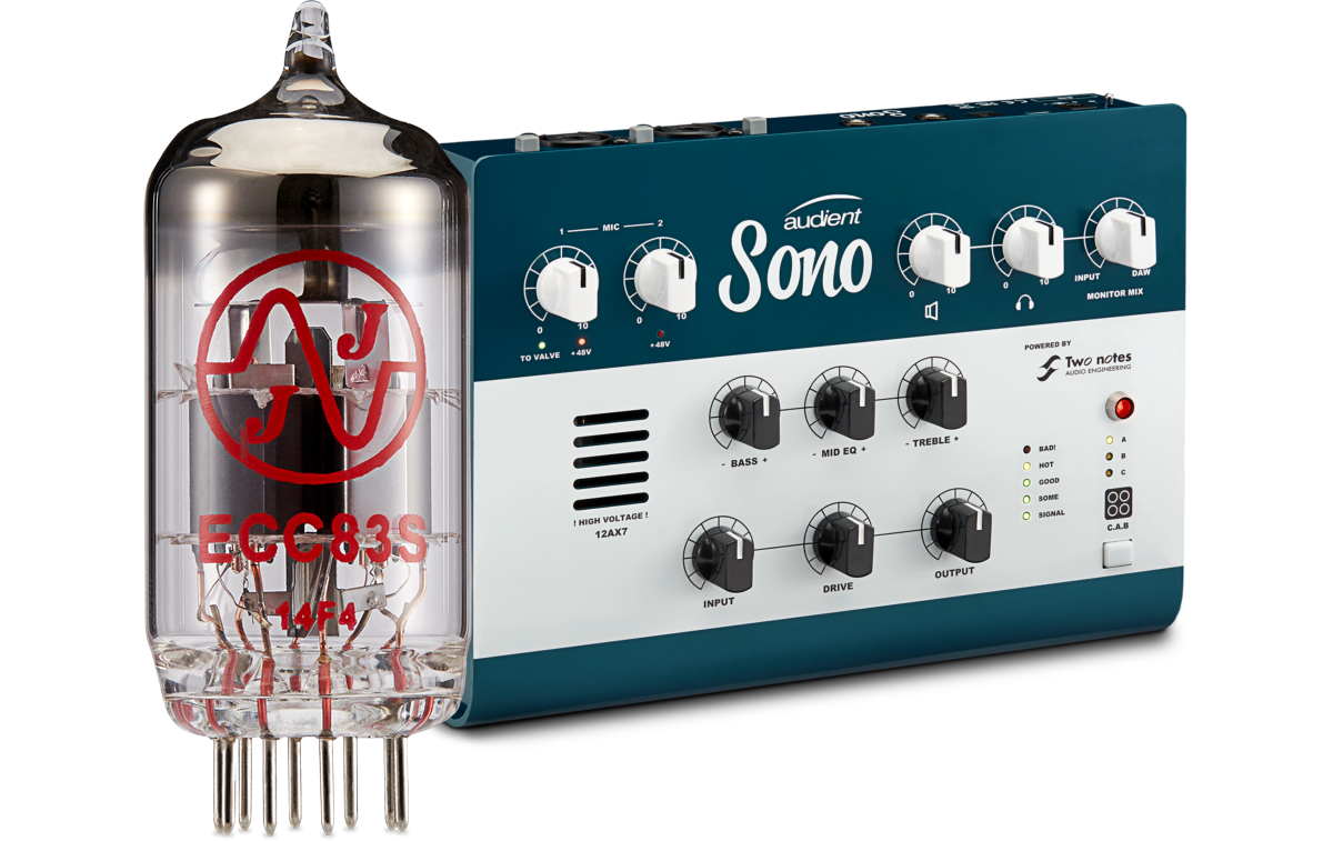 Audient Sono | アンプ＆キャビシミュレーター搭載！ギター録音のため