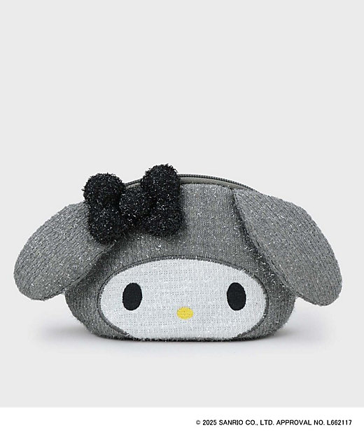 マイメロディ】たれ耳フェイス型キラキラシェルポーチ