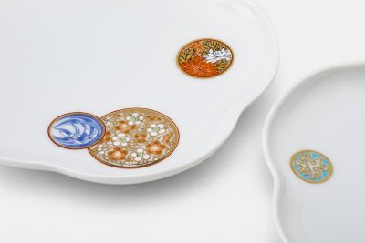 寿赤絵 トリプレット緋 AKE 皿セット | 深川製磁/フカガワセイジ