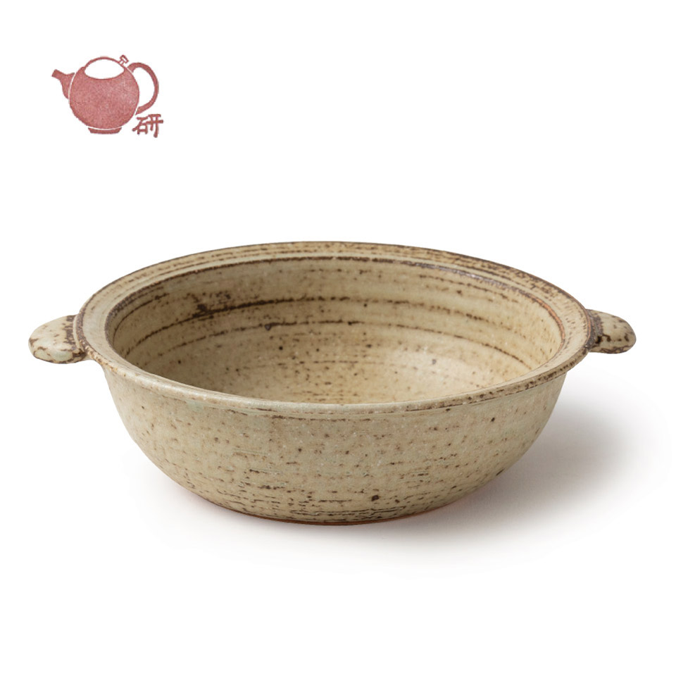 灰釉グラタン皿（大）【うつわと手仕事の店 研（敦賀研二）】※受注生産