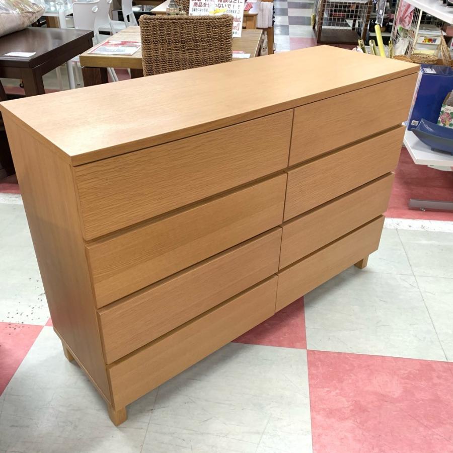 無印良品（MUJI） 中古 人気店舗近郊送料格安 120cm幅 オーク材 4段8口