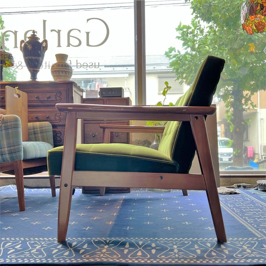 稀少】karimokuカリモク アームチェア コロニアル フリージアグリーン