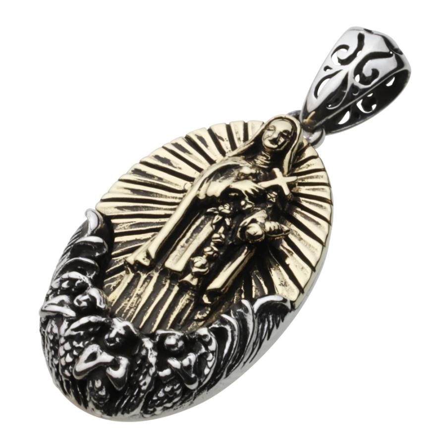 シルバーペンダント メンズ マリア クロス メダイ シルバー925