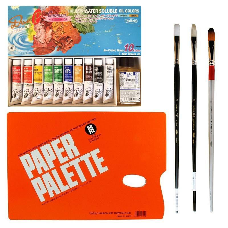 ホルベイン 油絵初心者セット オリジナル 画材セット 油絵具 ペーパー