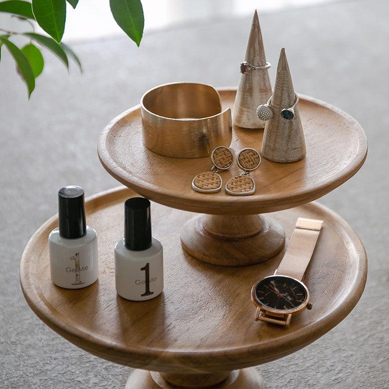 英国アンティーク木製コンポート/ケーキスタンド/コンポティエ/飾り棚