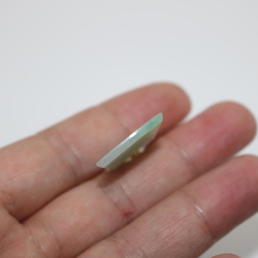 平安無事牌お守り プレート ミャンマー天然翡翠 A貨 ジェイダイト