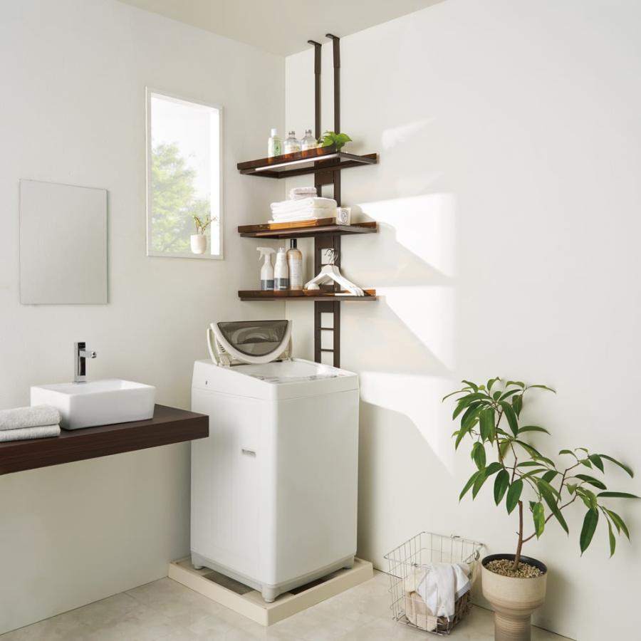 dinos（ディノス） 1本脚ですっきり置けるモダンランドリーラック 棚3